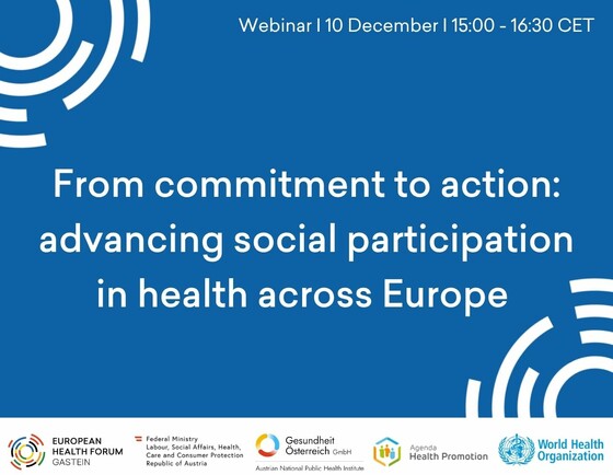 From commitment to action: advancing social participation in health across Europe
