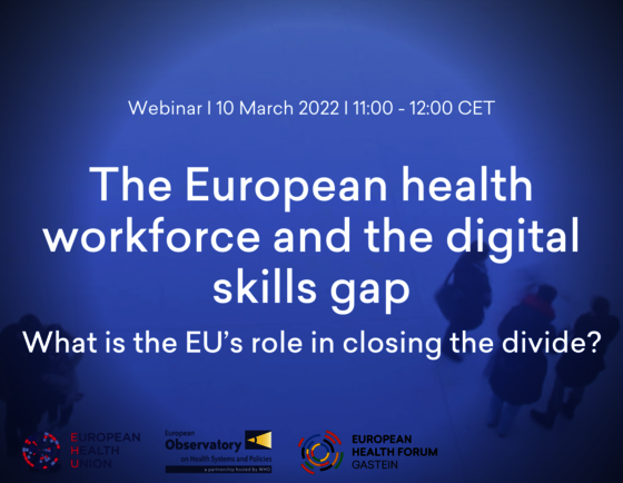 The European health workforce and the digital skills gap: What is the EU’s role in closing the divide?